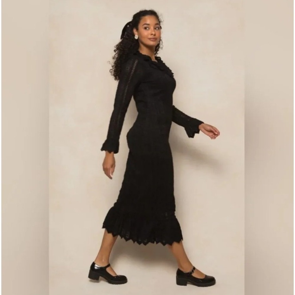 Ivy City Co Shiloh Dress Black 1X Lace‎ Sheer Lolita Coquette Whimsygoth